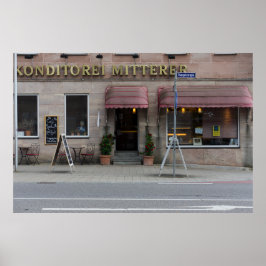 Poster Konditorei tradicional alemão em Nuremberga