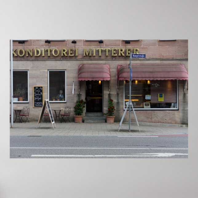 Poster Konditorei tradicional alemão em Nuremberga (Frente)
