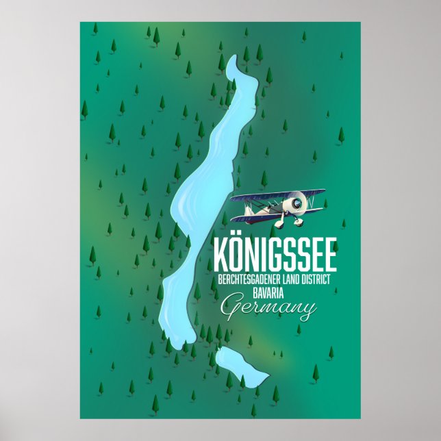 Poster Königssee Berchtesgadener Alemanha (Frente)