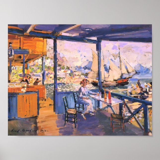 Pôster Konstantin Korovin - Pier em Gurzuf (Frente)