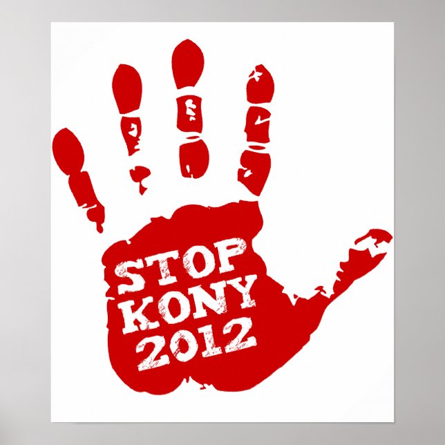 Pôster Kony 2012 Handprint Stop Joseph Kony (Frente)