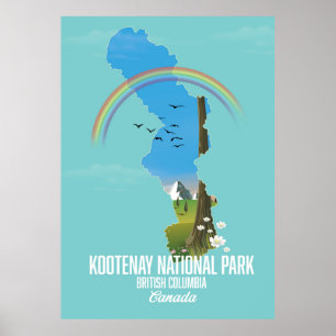 Poster Kootenay, Kootenay National Park Canadá