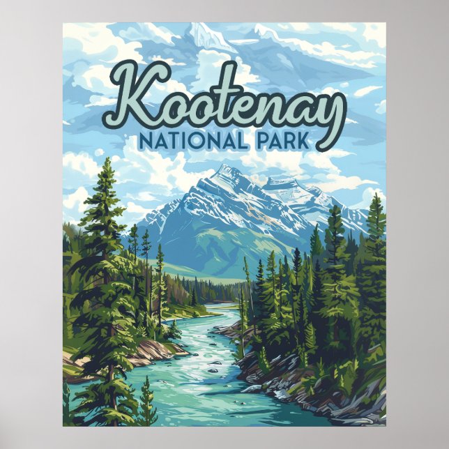 Poster Kootenay National Park Canadá British Columbia (Frente)
