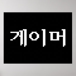 Pôster Korean Gamer 게이머