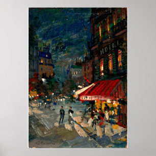 Poster Korovin - Café do Canto à Noite, em Paris