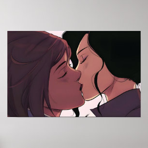Poster Korrasami Kiss Korra e Asami Sato