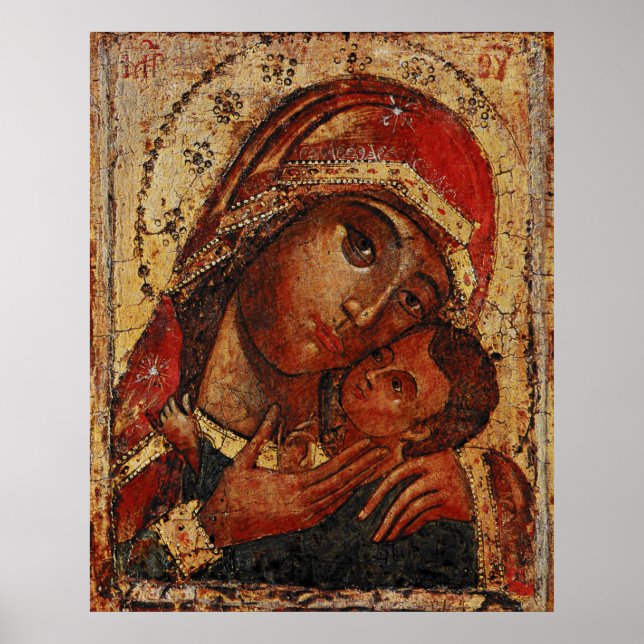 Poster Korsunskaja: icon of the Mother of God of Cherson (Frente)