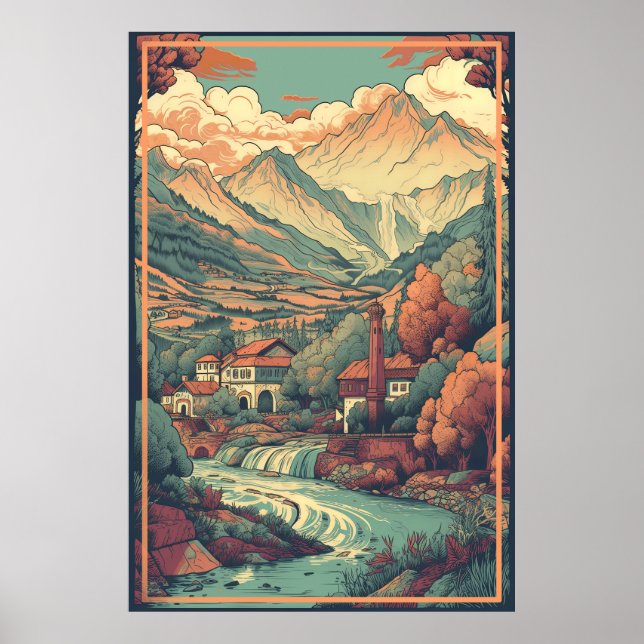 Poster KOSOVO: Publicidade Viagens vintage (Frente)