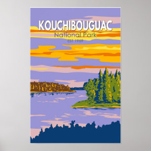 Poster Kouchibouguac National Park Viagem Art Vintage