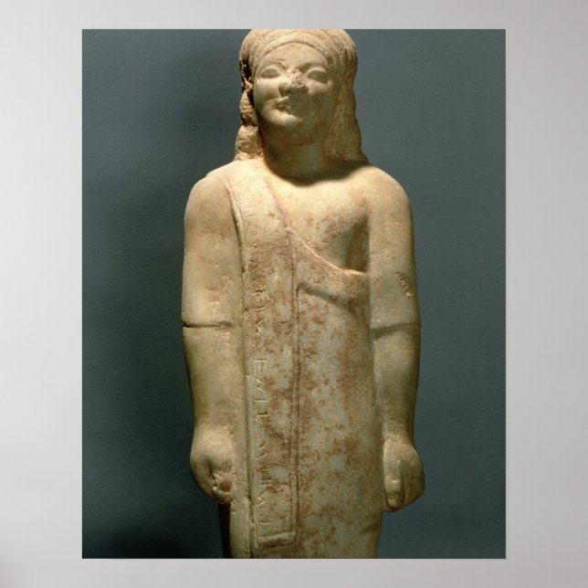Pôster Kouros Dionysermos, Grécia, Período Arcaico, c.600 (Frente)
