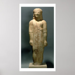 Pôster Kouros Dionysermos, grego, período arcaico, c.600