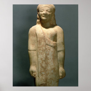 Pôster Kouros Dionysermos, grego, período arcaico, c.600