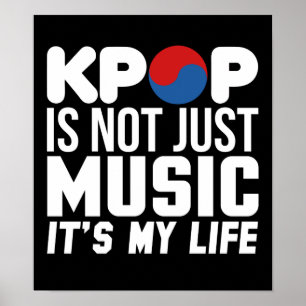 Pôster Kpop é meus gráficos do slogan da música da vid