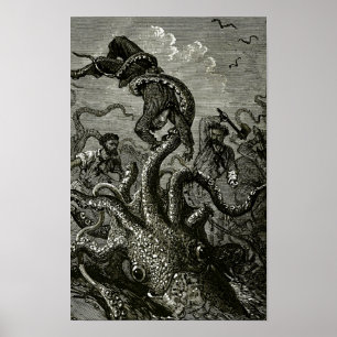 Pôster Kraken de 20000 Léguas Submarinas