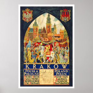Poster Krakow Polska Pologne