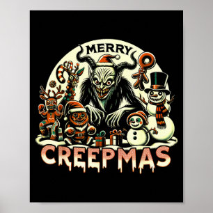 Poster Krampus Alegre Creepmas Natal Anos 30 Cartoon Retr