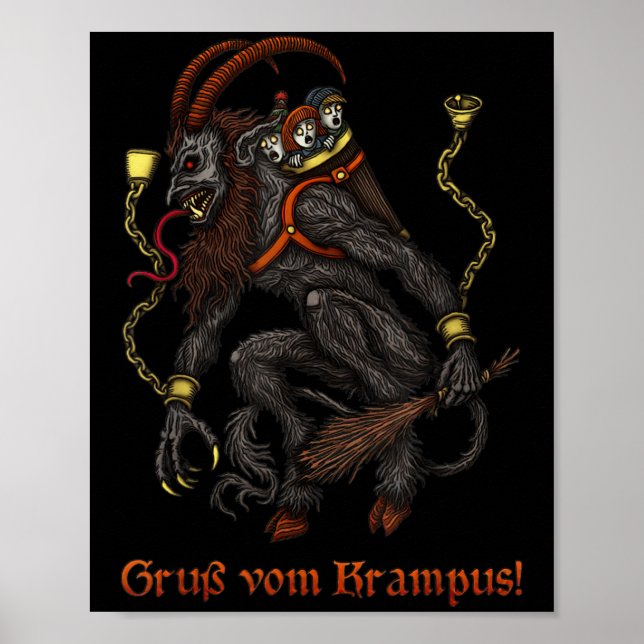 Poster Krampus Dark Christmas Merry Krampus Holiday Horro (Frente)