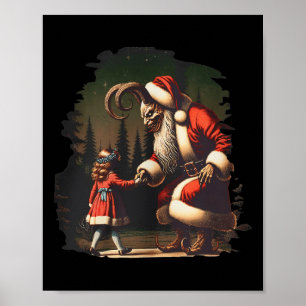 Poster Krampus Feliz de Natal Dark Horro de Natal Krampus