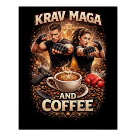 Pôster Krav Maga e Café