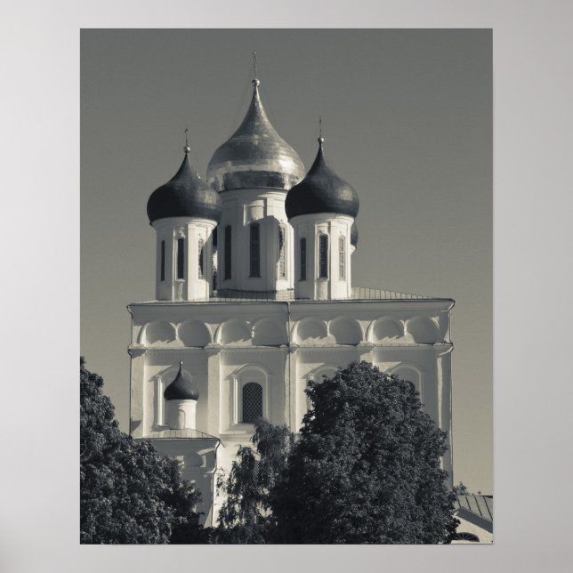 Pôster Kremlin de Pskov e Catedral da Trindade (Frente)