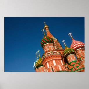 Poster Kremlin, Vasiliar Abençoado  Moscou, Rússia