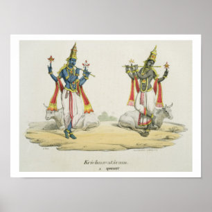 Pôster Krishna Venugopala, gravado por de Marlet e du B