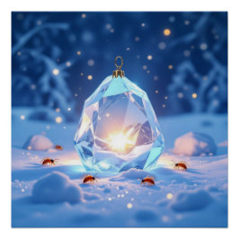 Pôster „Kristallapfel im Glühwürmchenwinter“