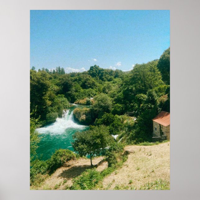 Poster Krka Waterfall - Parque Nacional de Krka - Croácia (Frente)