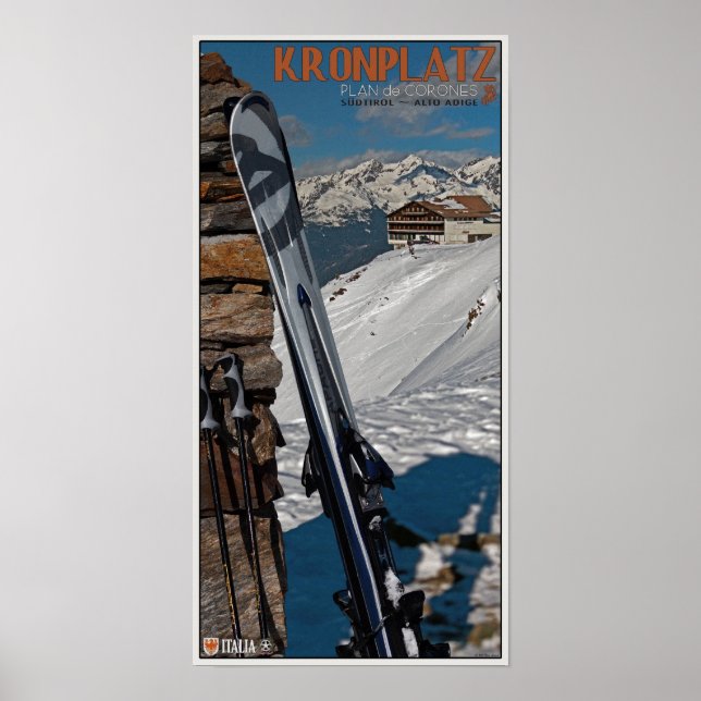 Pôster Kronplatz - Pistas no Cairn (Frente)