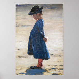 Poster Kroyer - Garotinha em Skagen Beach