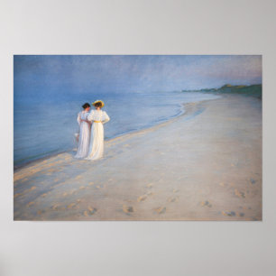 Poster Kroyer - Noite de Verão em Skagen Beach