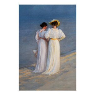 Pôster Kroyer - Noite de Verão em Skagen Beach Closeup