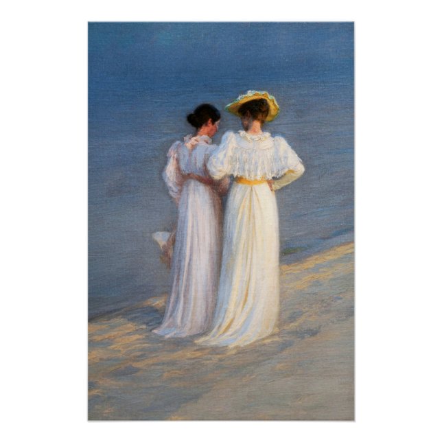 Pôster Kroyer - Noite de Verão em Skagen Beach Closeup (Frente)