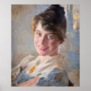Poster Kroyer - Retrato da Esposa do Artista Marie