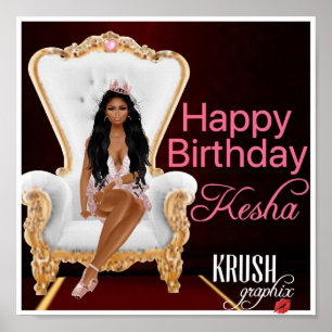 Poster Krush Graphix por Ahsek Novel Happy Birthday Poste