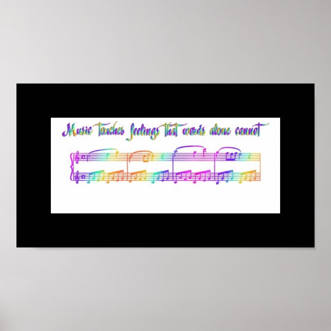 Pôster KRW Música toca sentimentos Arco-Íris (Frente)