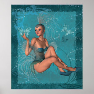 Pôster KRW O Sprite Azul e as Borboletas