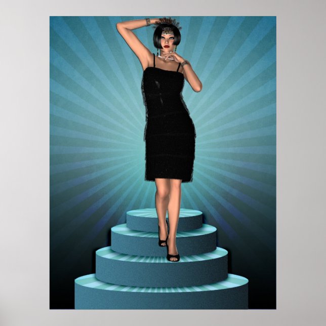 Pôster KRW Putting no Ritz Deco Flapper (Frente)