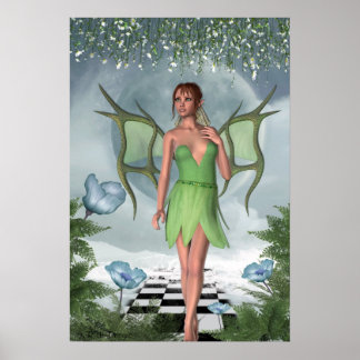 Poster KRW Sonhos Moonliados Fada Fantasia Arte