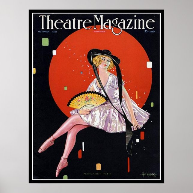 Pôster KRW Vintage, Cobrir da Revista de Teatro de 1921 (Frente)