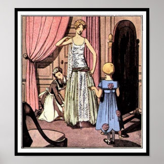 Pôster KRW Vintage Gazette du Bon Ton 1922 Fashion Impres