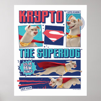 Poster Krypto Os Painéis De Quadrinhos Super Cachorros