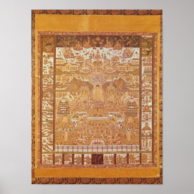 Poster Kshitigarbha, Juíza do Inferno, de Dunhuang (Frente)