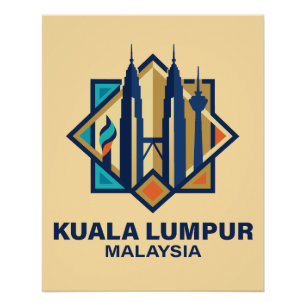 Pôster Kuala Lumpur Malásia Sudeste Asiático