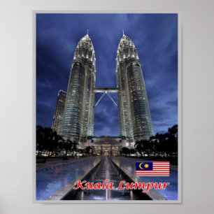 Poster Kuala Lumpur - Malaysia - Petronas Twin Towers -