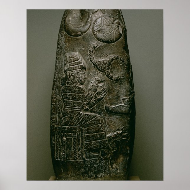Poster Kudurru de Nazimaruttash, Rei da Babilônia, c.1328 (Frente)