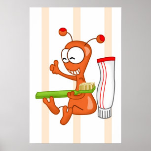 Pôster Kukie e escovadela de dente 3