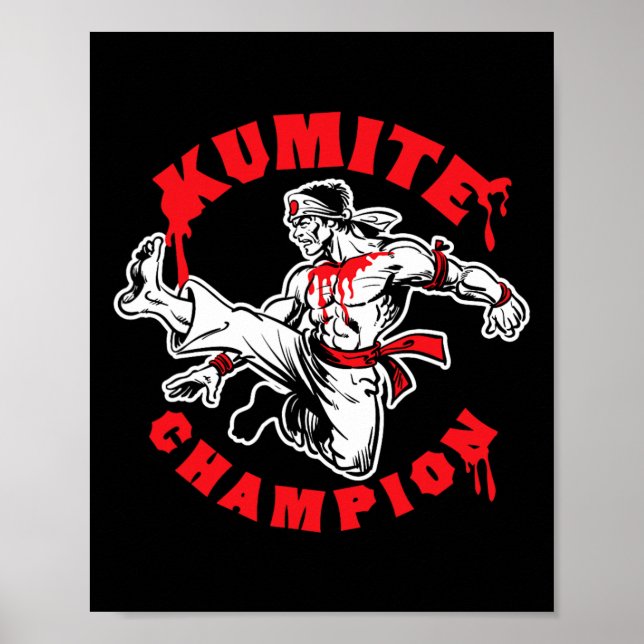 Poster Kumite Champion Blood Sports Karate Kung Fu Kick  (Frente)