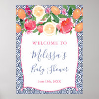 Kumquat Citrus Peonies, Azulejos Espanhóis Bem-Vin