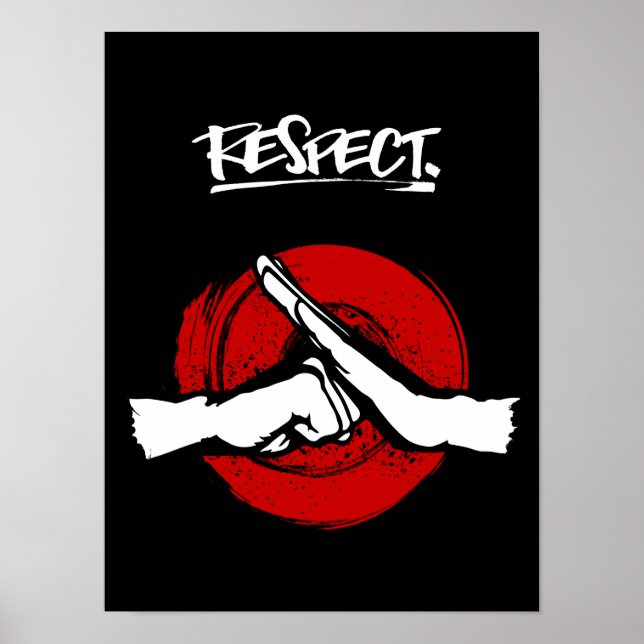Poster Kung Fu - Artes Marciais - Respeito (Frente)